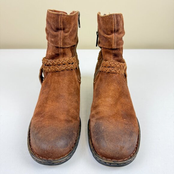 EUC Born Ouvea Castano Distressed Ankle Boots - Picture 3 of 12